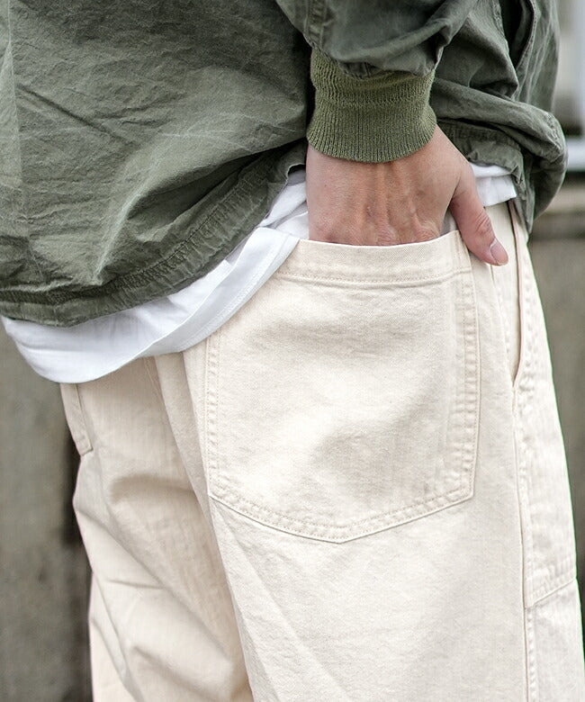orSlow HERRINGBONE SUMMER FATIGUE PANTS Ecru