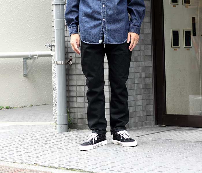 orSlow 107 IVY FIT BLACK DENIM