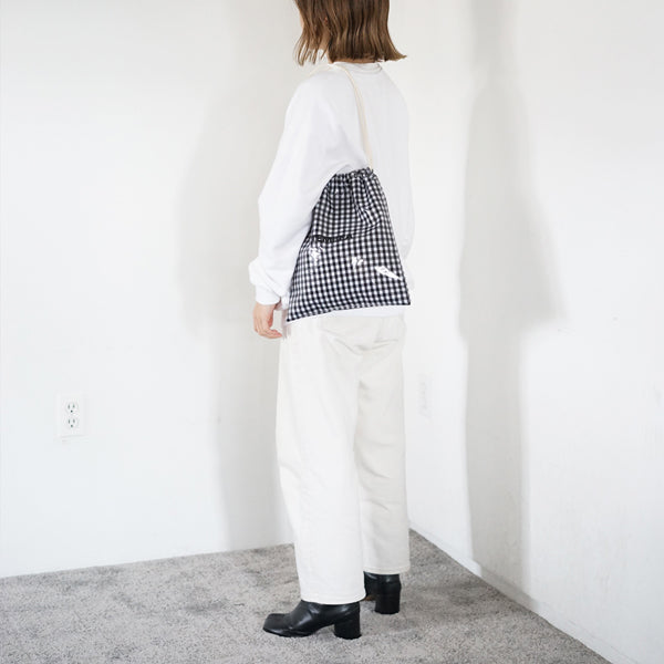TEMBEA PVC DRAWSTRING BAG GINGHAM