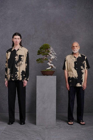 OLD JOE & CO. TSUJIMURA SHIRO ABSTRACT PAINT SHIRTS Short-sleeve