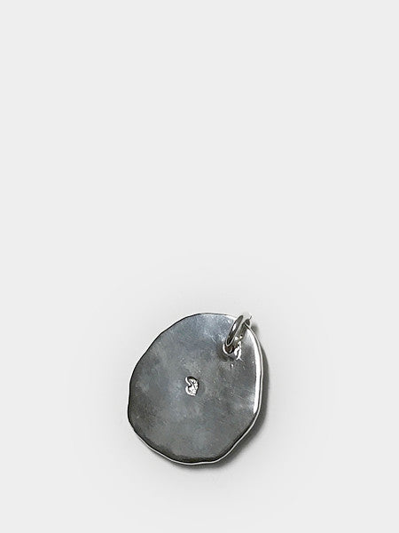 LARRY SMITH LEAF STAMPED ROSE PENDANT 18K GOLD ACCENT