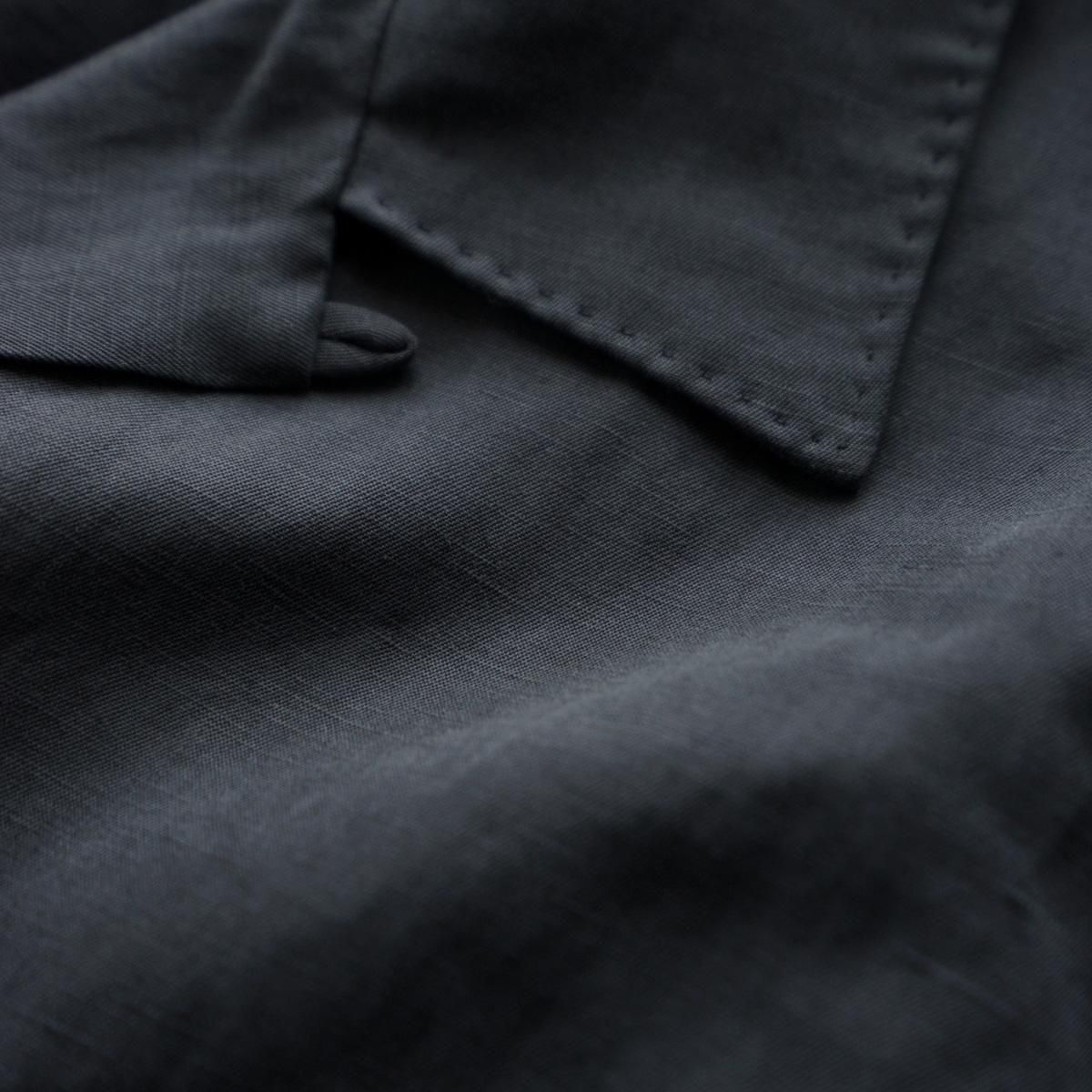 A.PRESSE Silk Linen Open Collar L/S Shirt