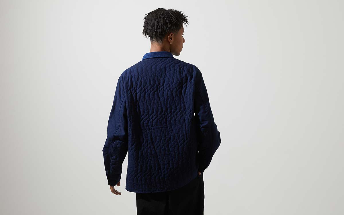 BLUE BLUE JAPAN Casezomesashiko Back Quilted Shirt