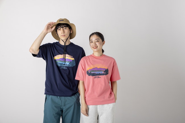 L.L.Bean JAPAN EDITION Women's Canton Mountain Lake Graphic Tee