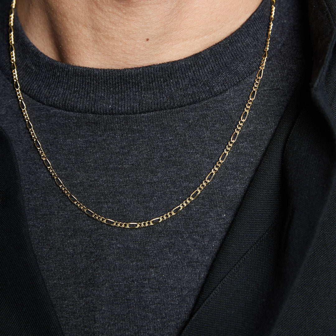 XOLO JEWELRY Figaro Link Necklace -2mm-
