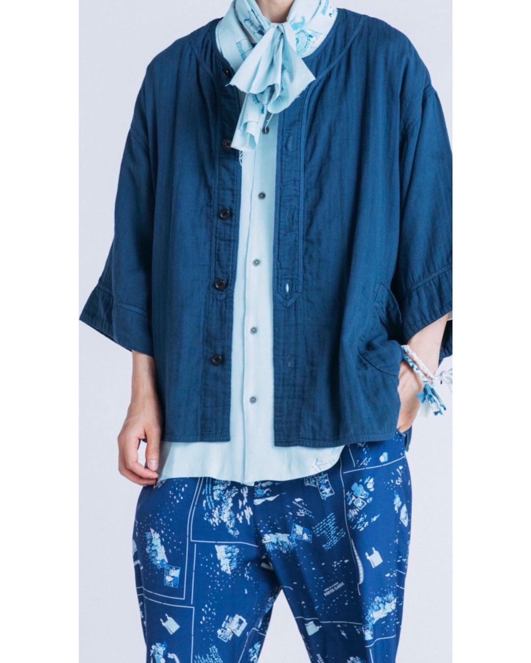 Porter Classic SUVIN GOLD GAUZE BASEBALL SHIRT