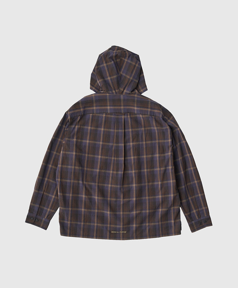 SEDAN ALL-PURPOSE Plaid Hooded Shirt