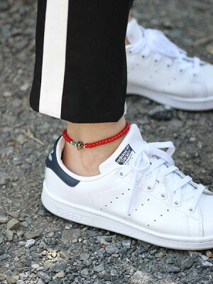 SunKu 39 White Heart Beads Anklet (L beads) SK-077