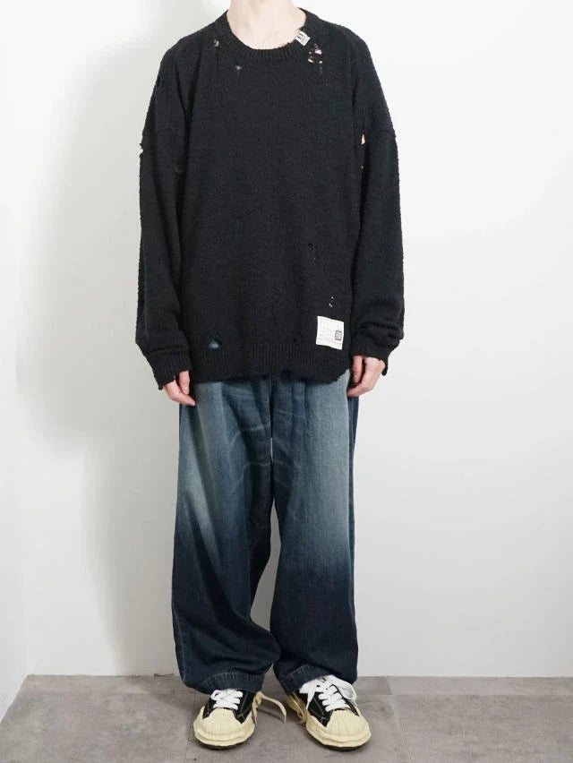 Maison MIHARA YASUHIRO BLAKEY Low Vintage Original Sole Canvas Lowtop Sneaker Black