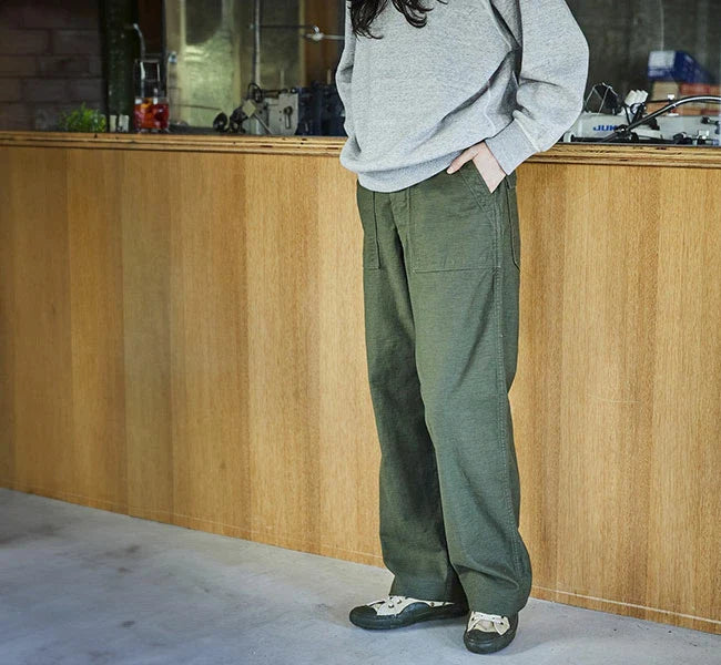 orSlow VINTAGE FIT FATIGUE PANTS Dark Olive