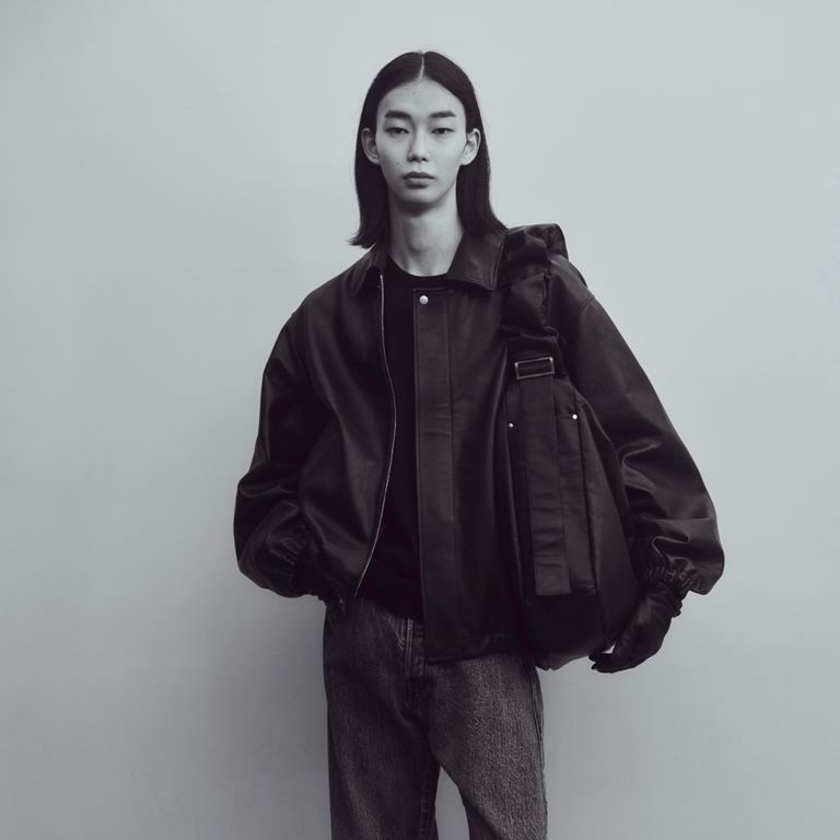 ssstein LEATHER ZIP SHORT JACKET