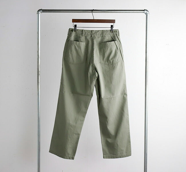 orSlow HERRINGBONE SUMMER FATIGUE PANTS Green