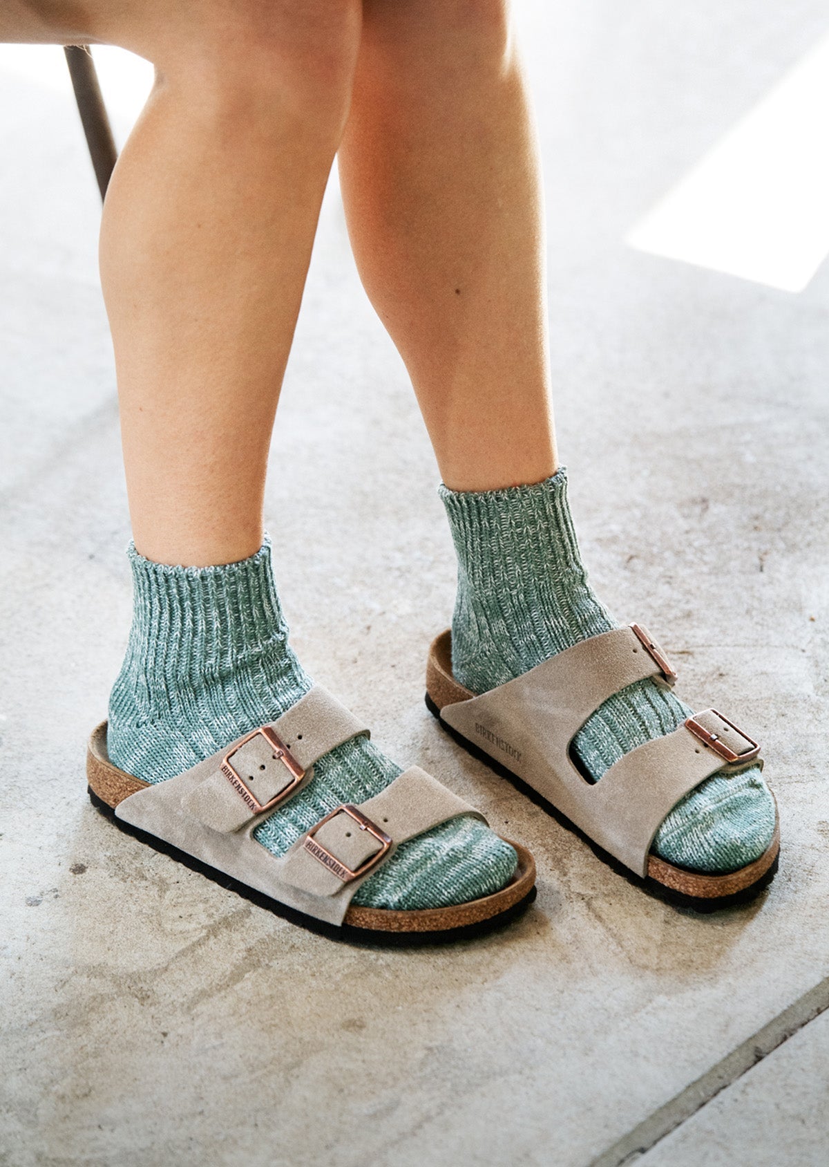 RoToTo LOW GAUGE RIBBED MARL ANKLE SOCKS