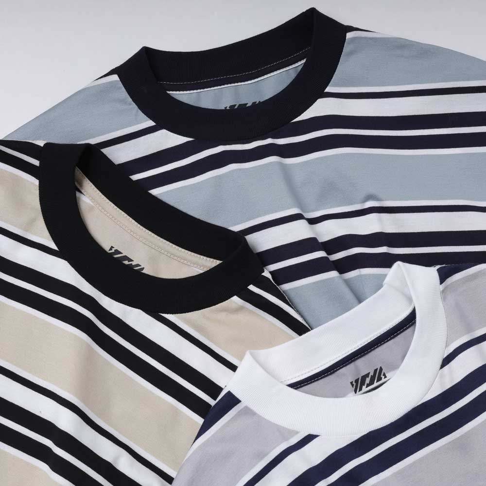 is-ness BALLOON BORDER T-SHIRT