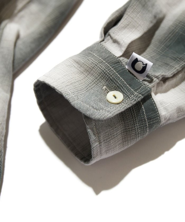 CAHLUMN Magazine Pocket Open Collar Shirt (Ombre)