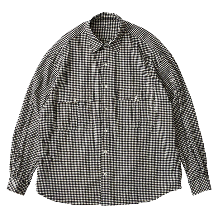 Porter Classic ROLL UP FLANNEL GINGHAM CHECK SHIRT