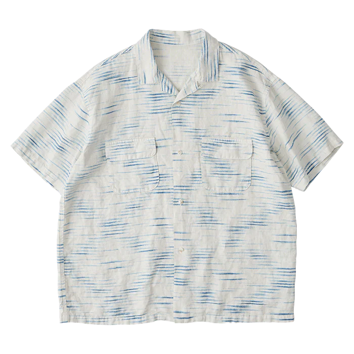 Porter Classic OLD FRANCE INDIGO PRINT SHIRT