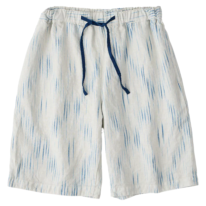 Porter Classic OLD FRANCE INDIGO PRINT SHORTS