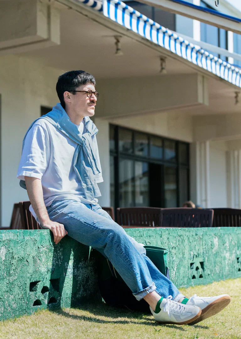 RoToTo LINEN COTTON RIBBED SHORT SOCKS