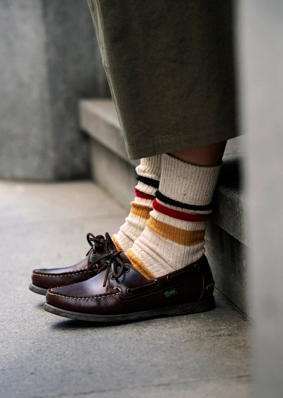 RoToTo PARK STRIPE CREW SOCKS