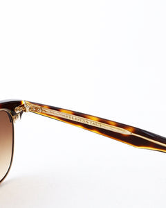 YELLOWS PLUS RAYMOND SUNGLASS Layered Turtle Deep Gold