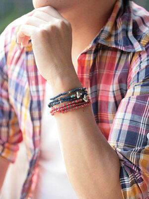 SunKu 39 Indigo Dye Beads Necklace & Bracelet SK-014