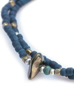 SunKu 39 Indigo Dye Beads Anklet & Necklace SK-025