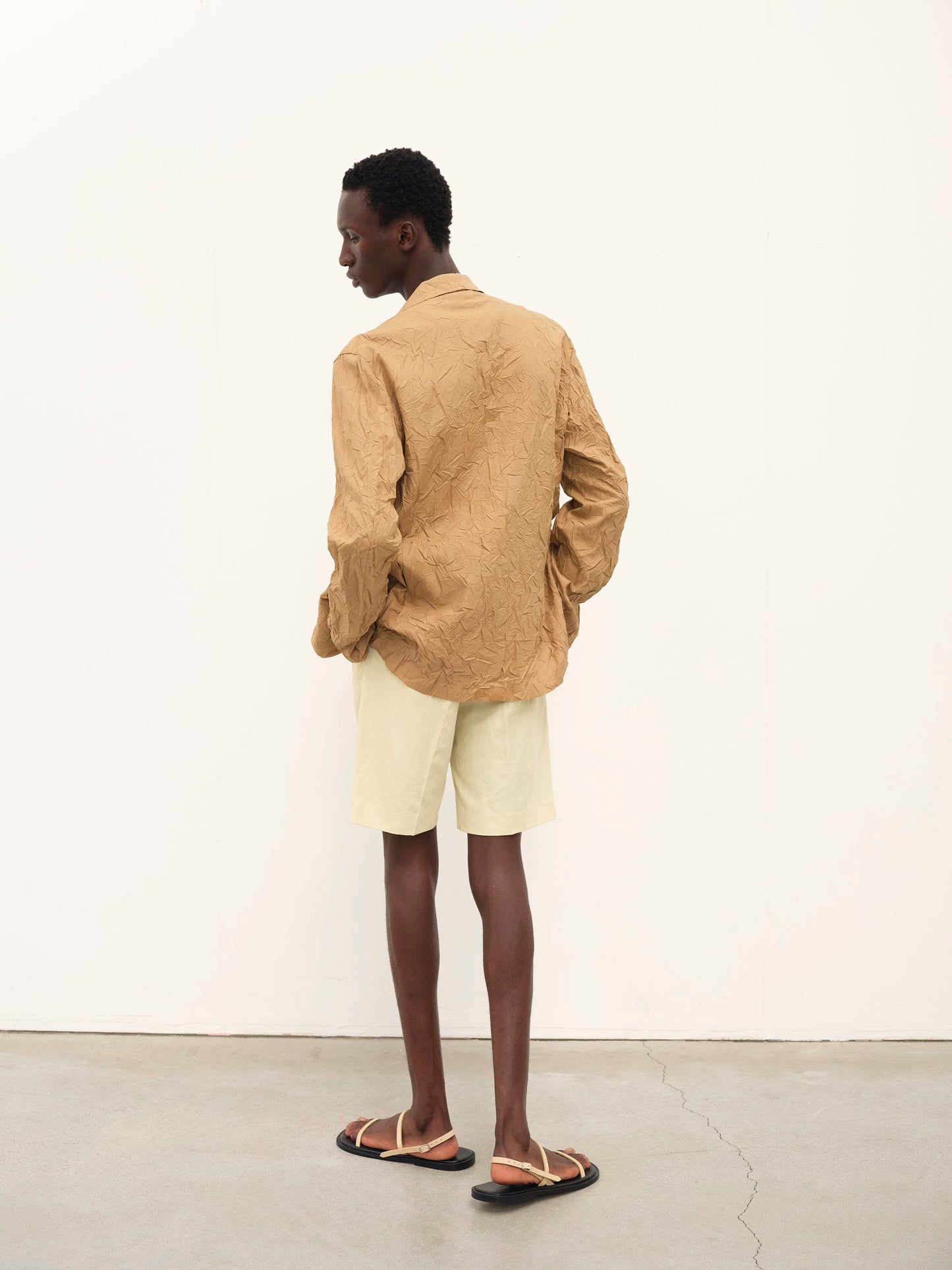 AURALEE WRINKLED WASHED FINX TWILL JACKET