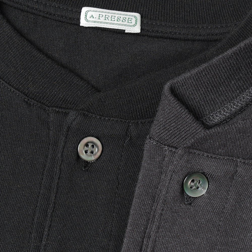 A.PRESSE Cashmere Blend L/S Henley Neck Shirt