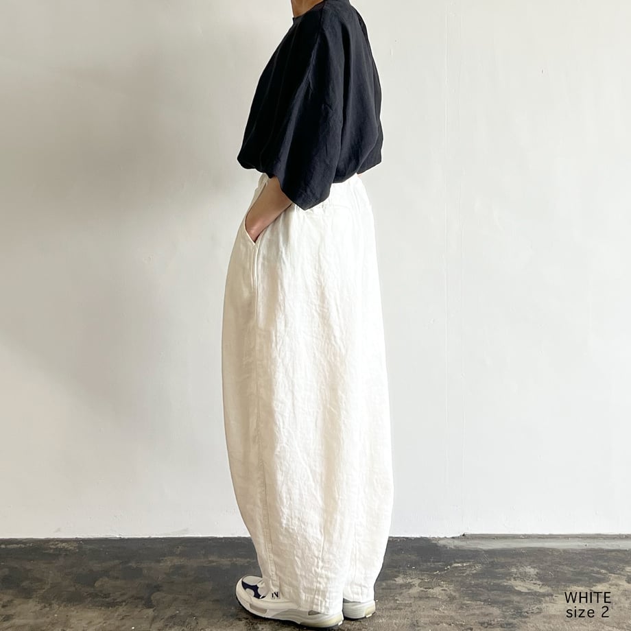 HARVESTY LINEN TWILL CIRCUS PANTS