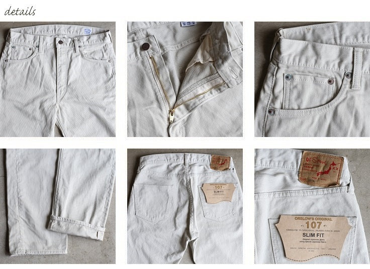 orSlow 107 COTTON PIQUE IVY FIT PANTS