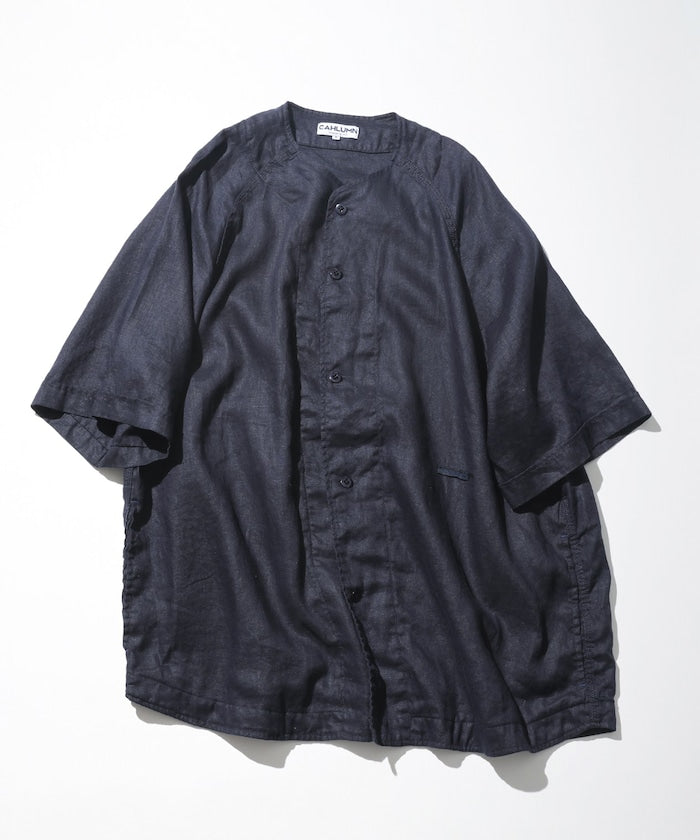 CAHLUMN Linen Baseball Shirt