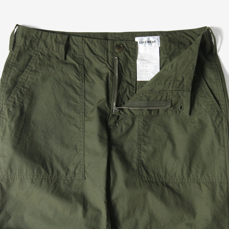 YAECA BAKER PANTS OLIVE POPLIN