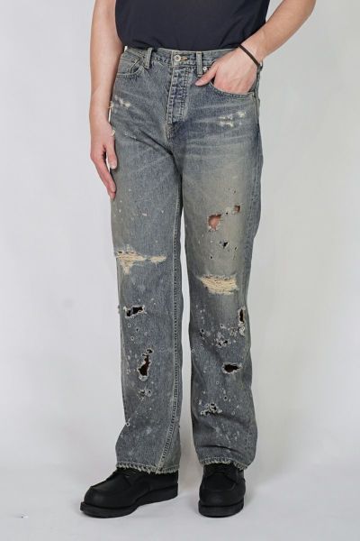 DAIRIKU "Damage" Straight Denim Pants