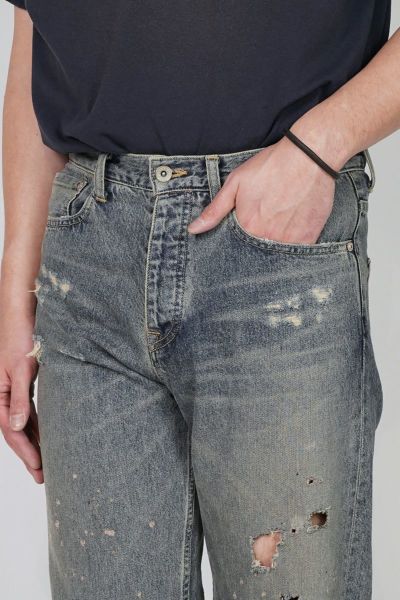 DAIRIKU "Damage" Straight Denim Pants
