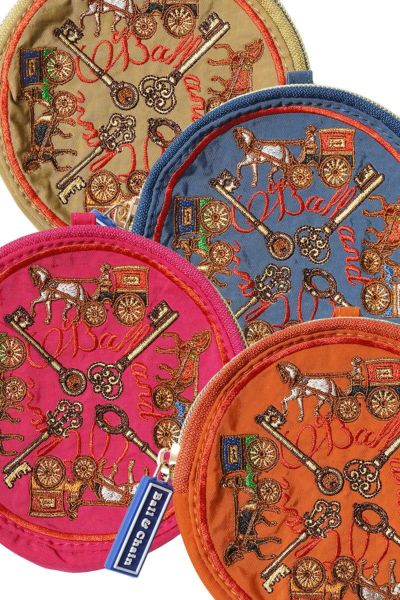 Ball & Chain Key & Carriage Round Pouch