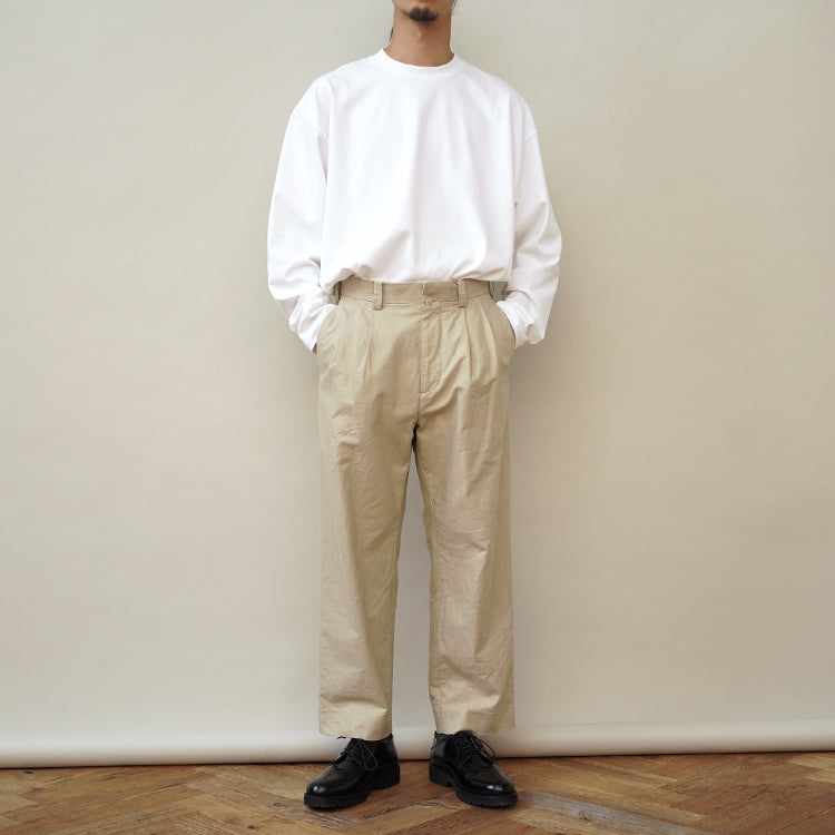 YAECA TWO TUCK TROUSERS