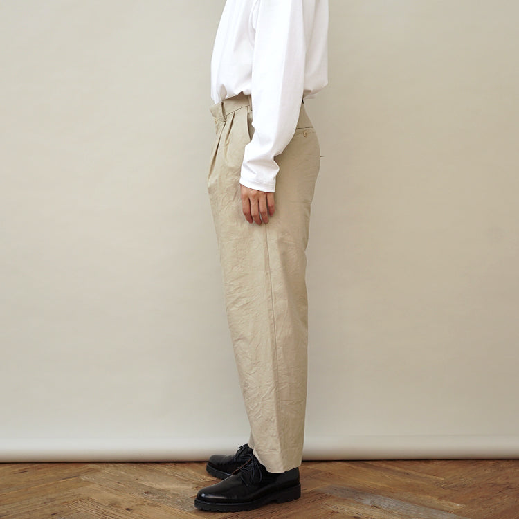 YAECA TWO TUCK TROUSERS