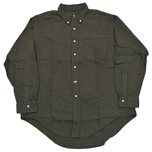 orSlow STANDARD BUTTON DOWN SHIRT SOFT SUBTLY BRUSHED MINI CHECK COFFEE BROWN