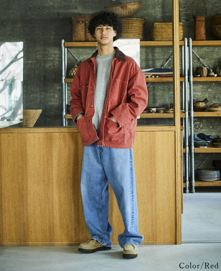 orSlow Relax Fit Oxford Coverall Red