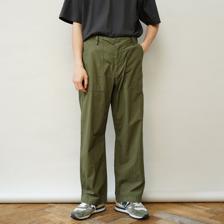 YAECA BAKER PANTS OLIVE POPLIN