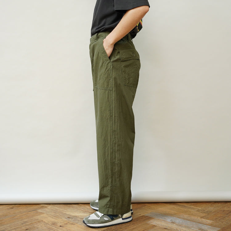 YAECA BAKER PANTS OLIVE POPLIN