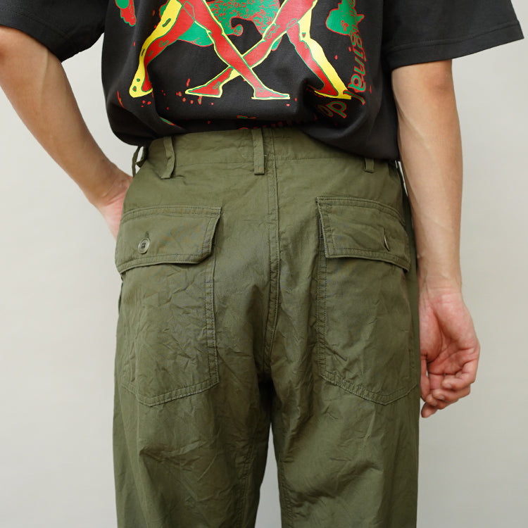 YAECA BAKER PANTS OLIVE POPLIN