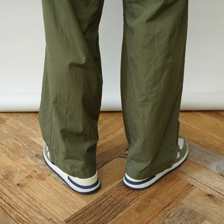YAECA BAKER PANTS OLIVE POPLIN