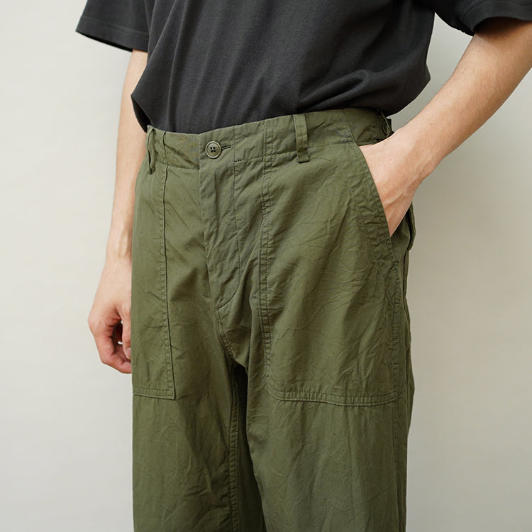 YAECA BAKER PANTS OLIVE POPLIN