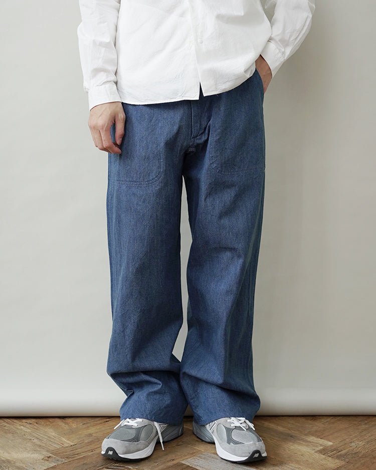YAECA US NAVY DENIM PANTS WIDE