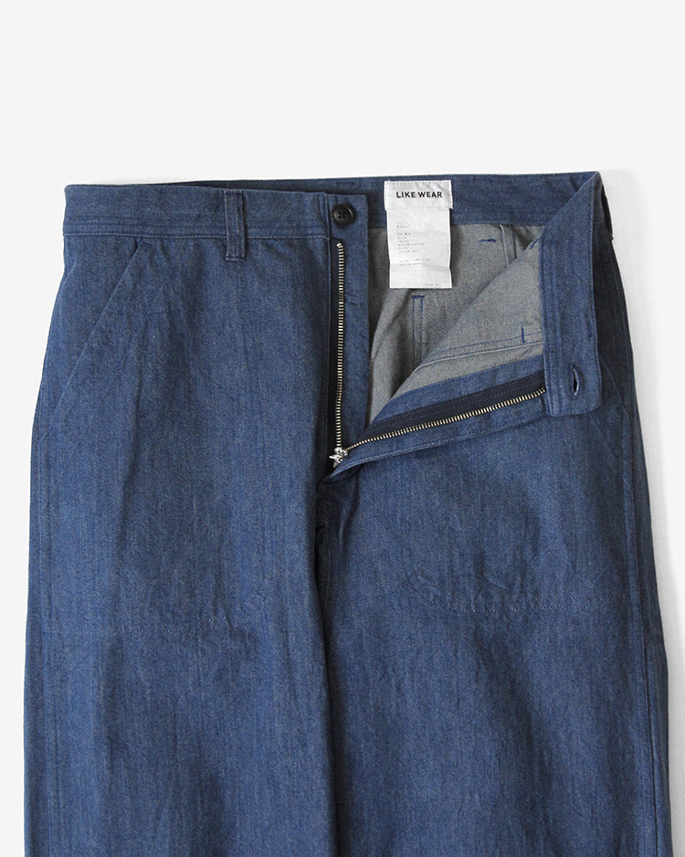YAECA US NAVY DENIM PANTS WIDE