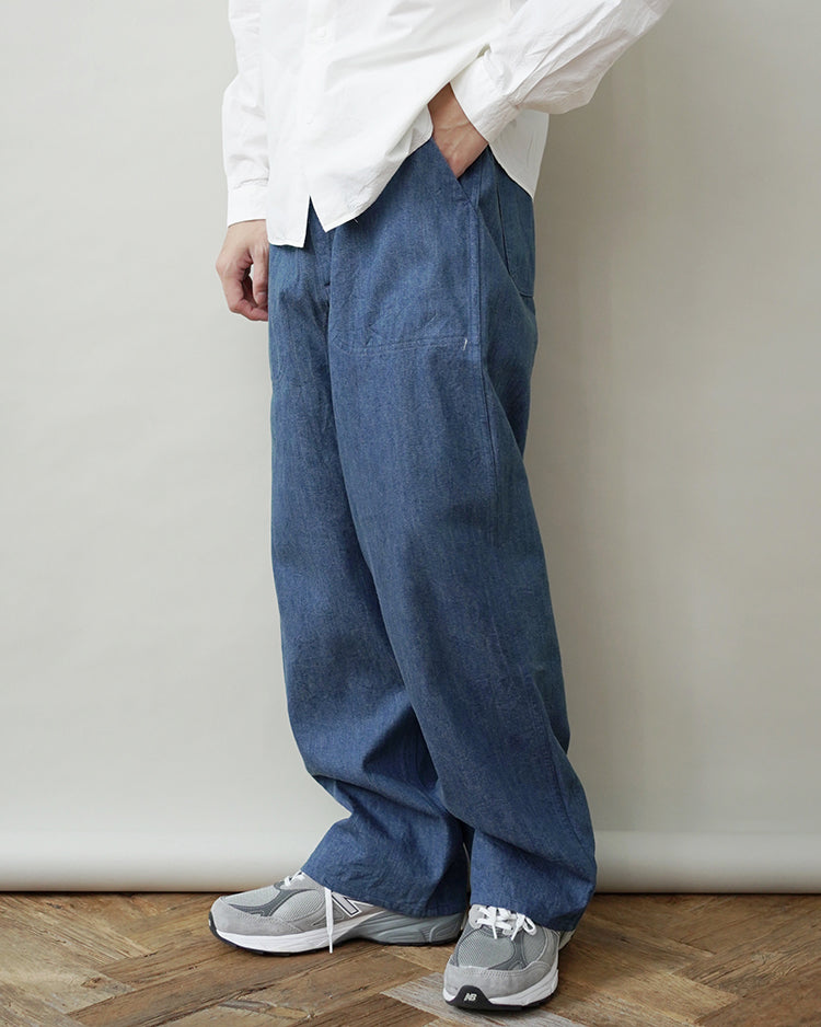 YAECA US NAVY DENIM PANTS WIDE