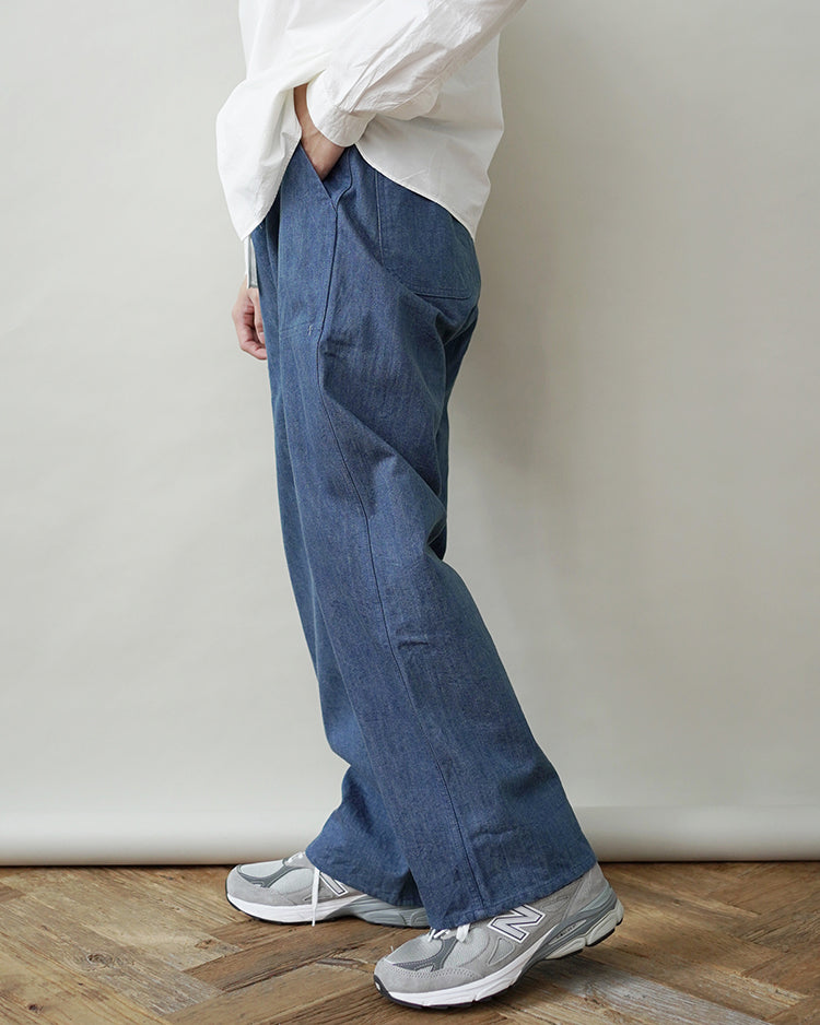 YAECA US NAVY DENIM PANTS WIDE