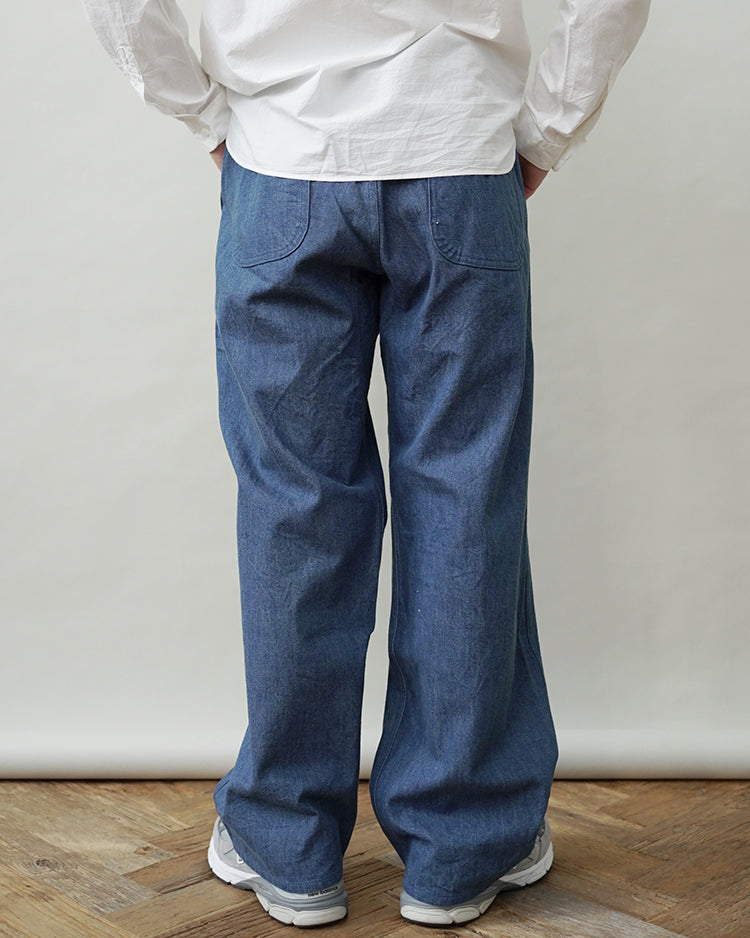 YAECA US NAVY DENIM PANTS WIDE